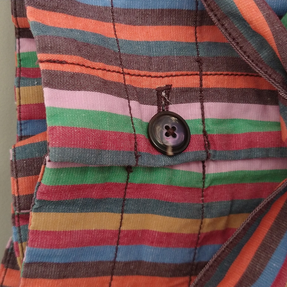 Madewell Paperbag Shorts in Rainbow Stripe - Picture 13 of 15